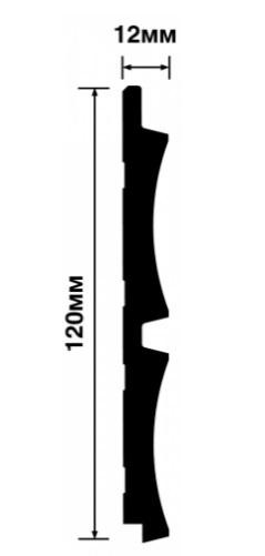 Декоративная панель 120х12 мм Hiwood LV125 NP белая 2,7 м