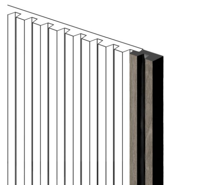 Финишный молдинг для панелей HiWood LF129B BR490NK под дерево 11х24 мм 2,7 м
