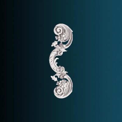 Декоративный орнамент Перфект G2361R 305х121х35 мм белый полиуретан