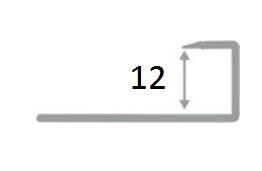 Окантовочный профиль из нержавеющей стали 10 мм SB203-10H SG Серебро глянец 2,7 м