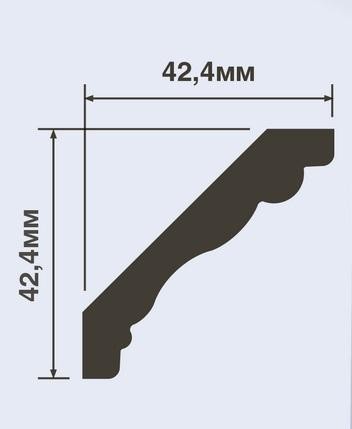 Потолочный плинтус 43х43 мм Hiwood A1060 белый 2 м