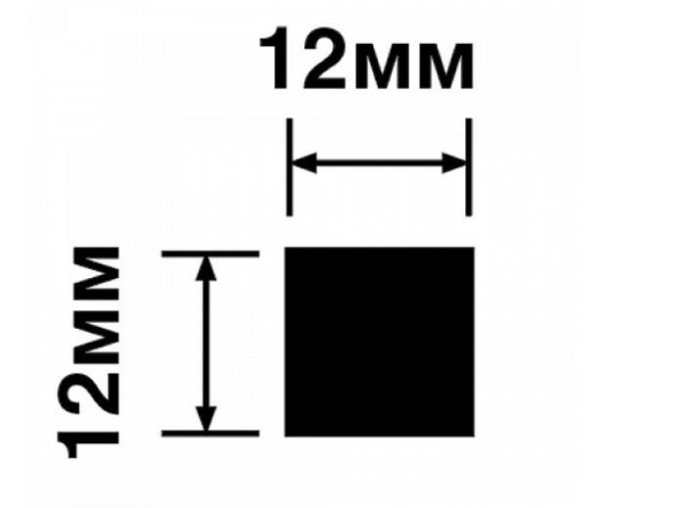 Декоративный молдинг 12х12 мм HiWood D12V1 BR396 фитополимер под дерево 2.7м