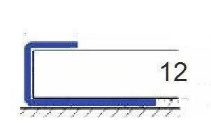 Стальной П-образный профиль окантовочный 12 мм ОК-12 шлифованный 2.7 м