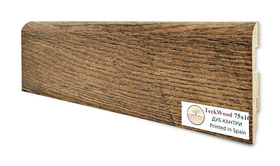 Плинтус для пола 75х16 мм Teckwood Дуб Кантри цветной МДФ 2.15 м