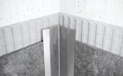 Внутренний уголок из нержавеющей стали 20х20 FV 20 M Сталь сатинированная 3 м