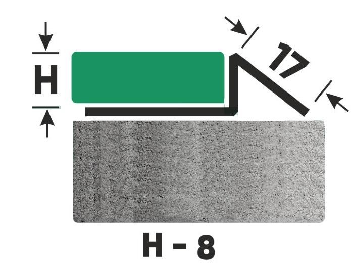 Наружный стальной профиль для плитки FFS 8 GM Золото сатинированное 2,7 м