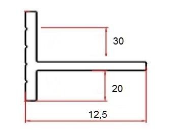 Теневой плинтус Евротрим 7627.05 черный алюминиевый 2 м