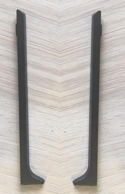 Фурнитура для напольного плинтуса ПЛ-150 заглушки (пара кмп) черный муар