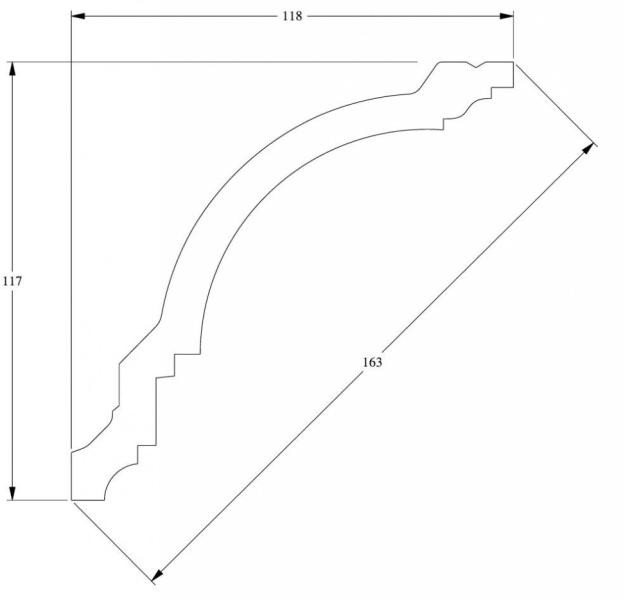 Потолочный плинтус Orac Decor Duropolymer CX107 2 м